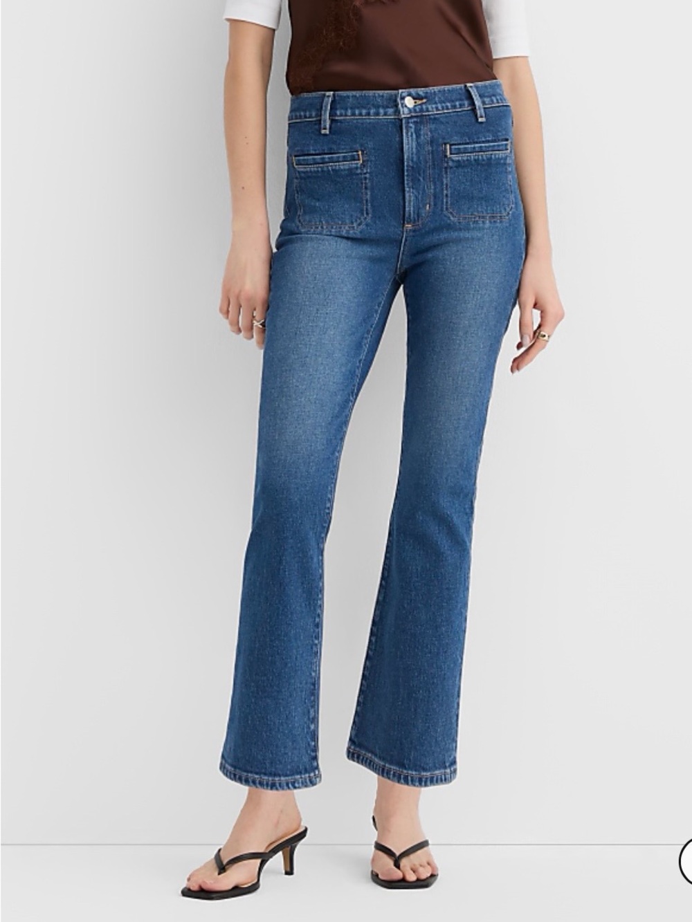 Loft NWT Kick Crop front patch pocket jeans